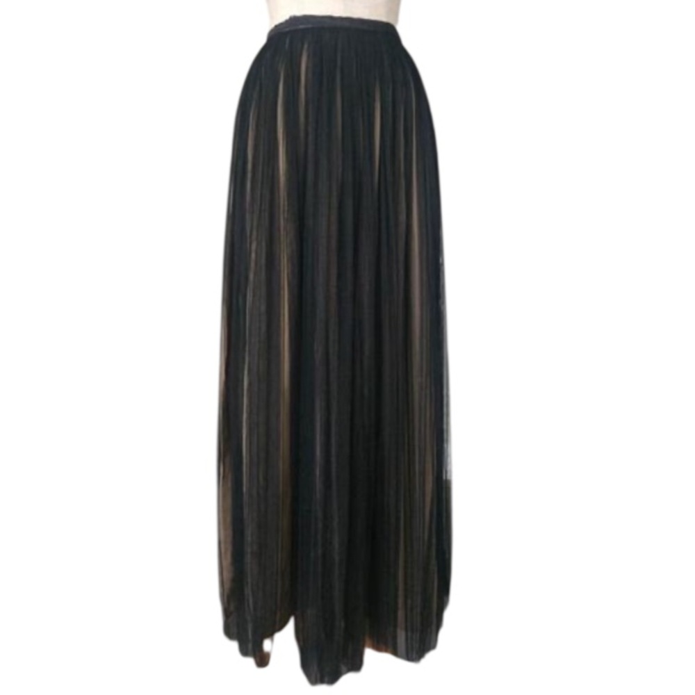 Massimo Dutti Pleated Tulle Maxi Skirt Size 4